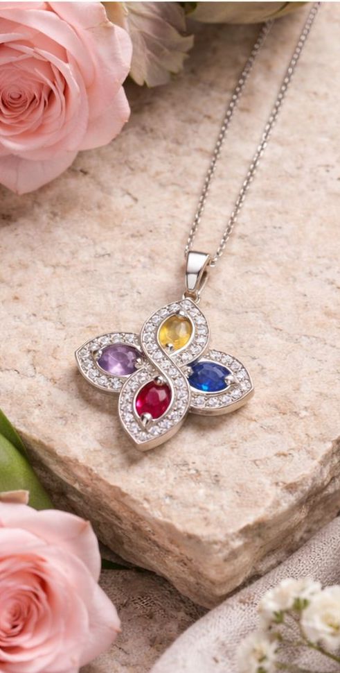 Колье из родированого серебра 925 пробы 06-1549/0М16-00