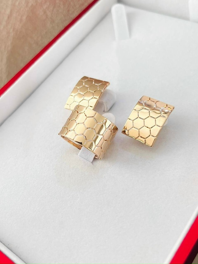 Серьги женские из красного золота 585 пробы кл4619а-01