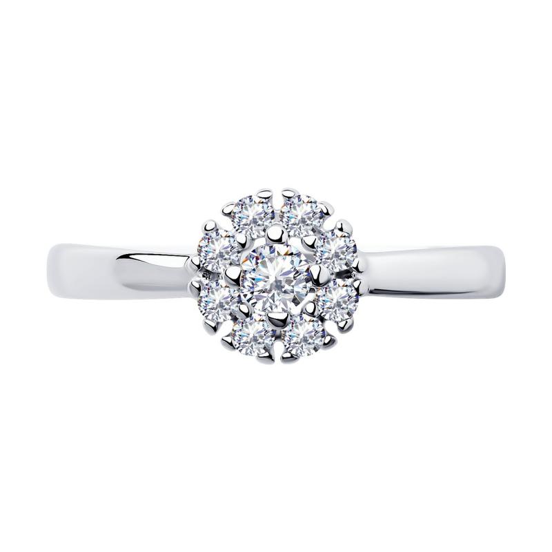 Кольцо из родированого серебра 925 пробы 94011710