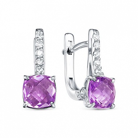 Серьги из серебра 02-1575/00АМ-00