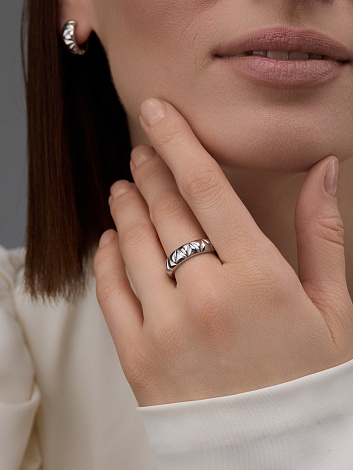 Серьги из серебра 02-4505/0000-00