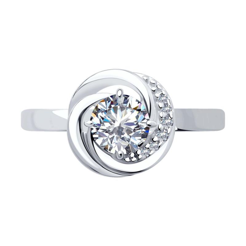 Кольцо из родированого серебра 925 пробы 94012691