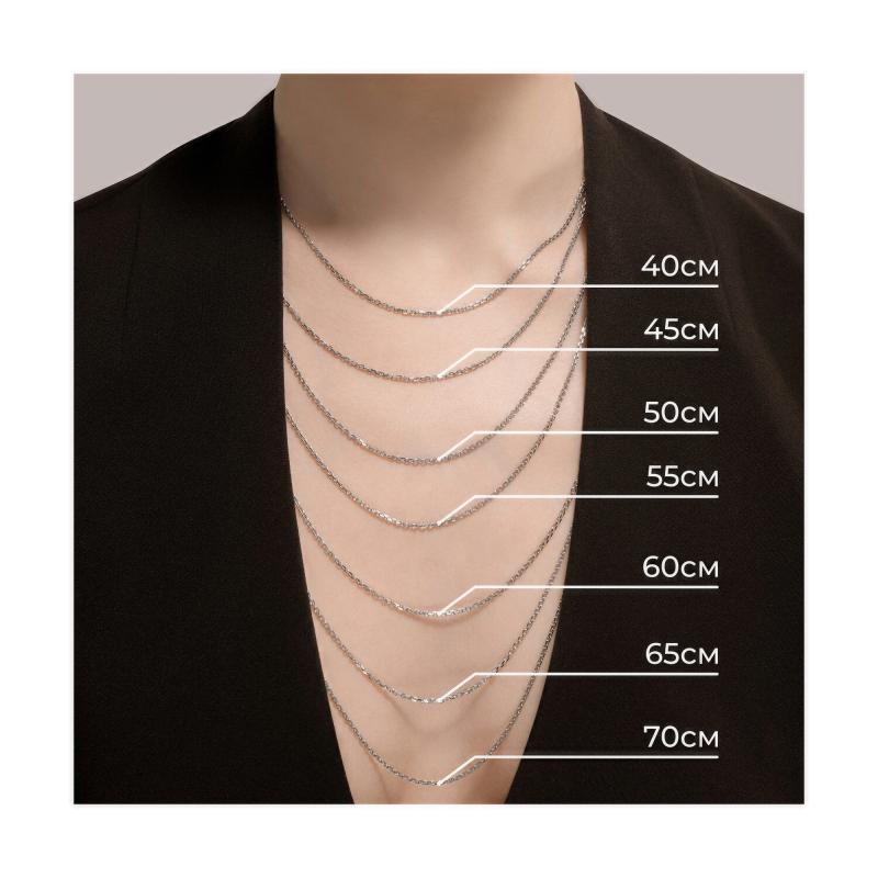 Цепь из родированого серебра 925 пробы 968040802