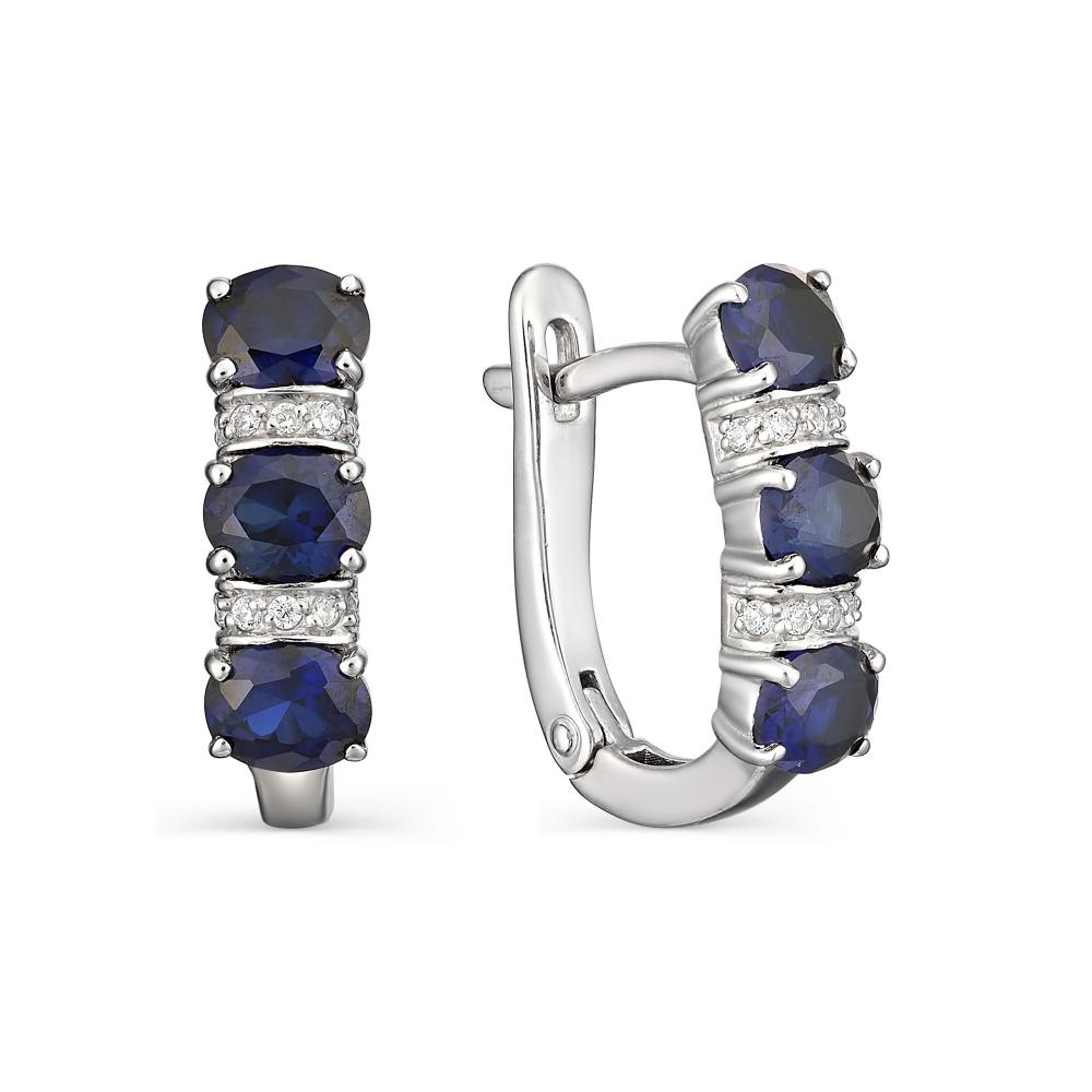 Серьги из серебра 02-0263/0ГТС-00