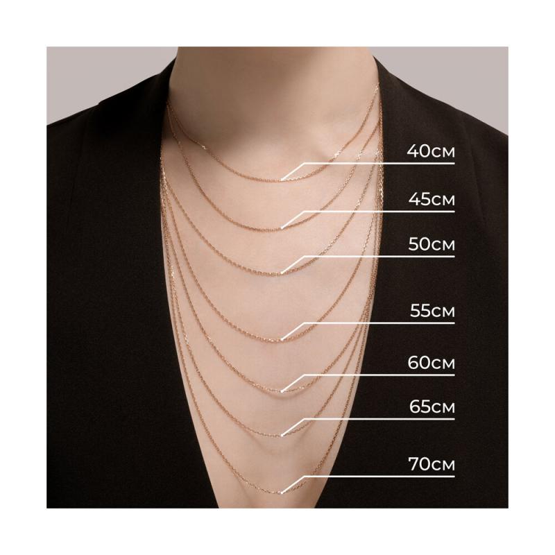 Цепь из родированого серебра 925 пробы 988500502