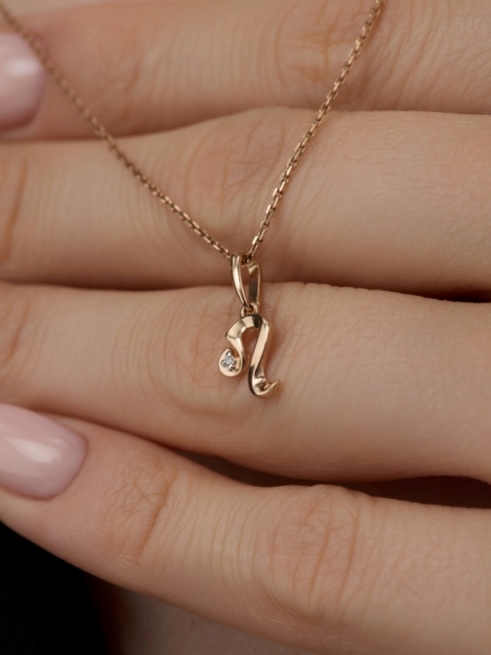 Подвеска из красного золота 585 пробы 34214-100 с бриллиантом