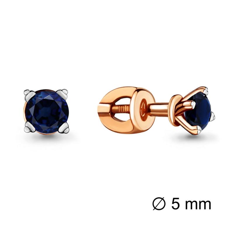 Пусеты из красного золота 585 пробы 42892Н