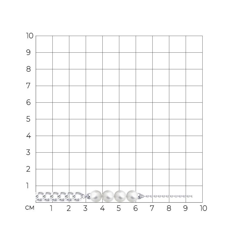 Браслет из родированого серебра 925 пробы 94050787