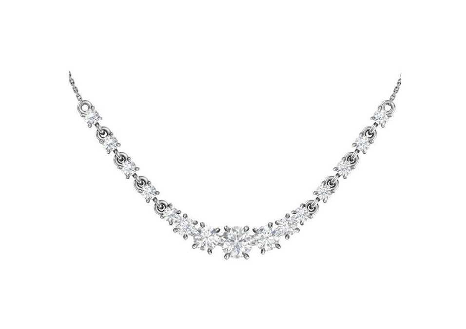 Колье из родированого серебра 925 пробы 3121087-00775