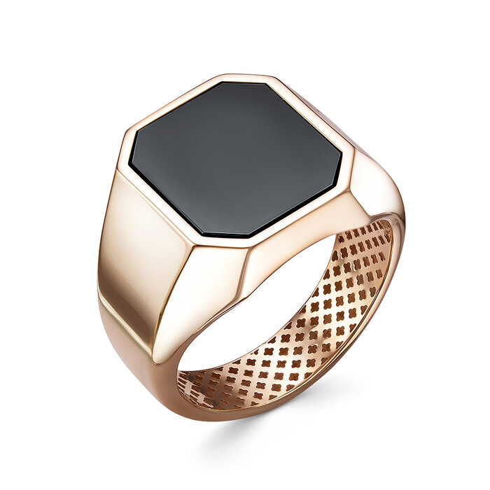 Печатка из красного золота 585 пробы 040001