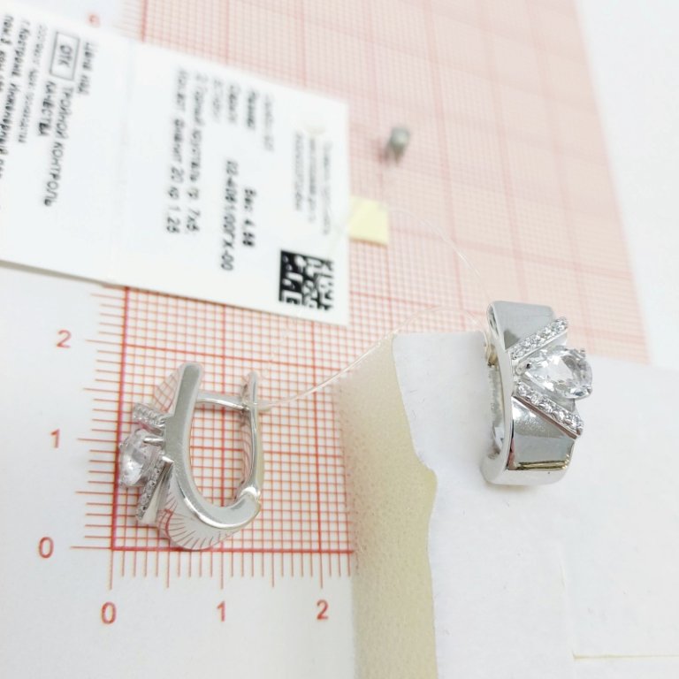 Серьги из серебра 02-4061/00ГХ-00
