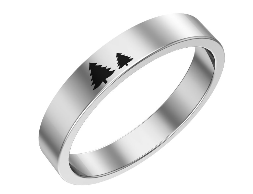 Кольцо из родированого серебра 925 пробы 0101606-00875