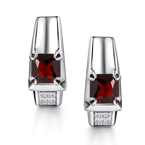 Серьги из серебра 02-4419/00ГР-00