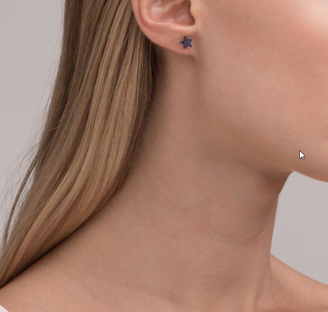 Пусеты из родированого серебра 925 пробы 6101020-04445