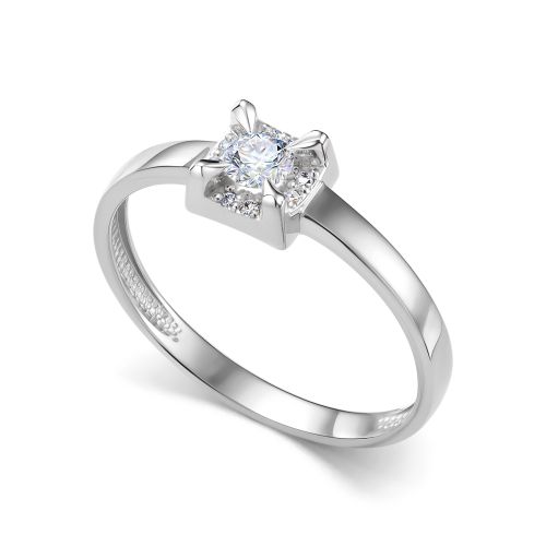 Кольцо из белого золота 585 пробы 16808-200 с бриллиантом