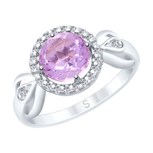 Кольцо из родированого серебра 925 пробы 92011676