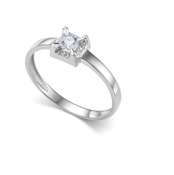 Кольцо из белого золота 585 пробы 16808-200 с бриллиантом