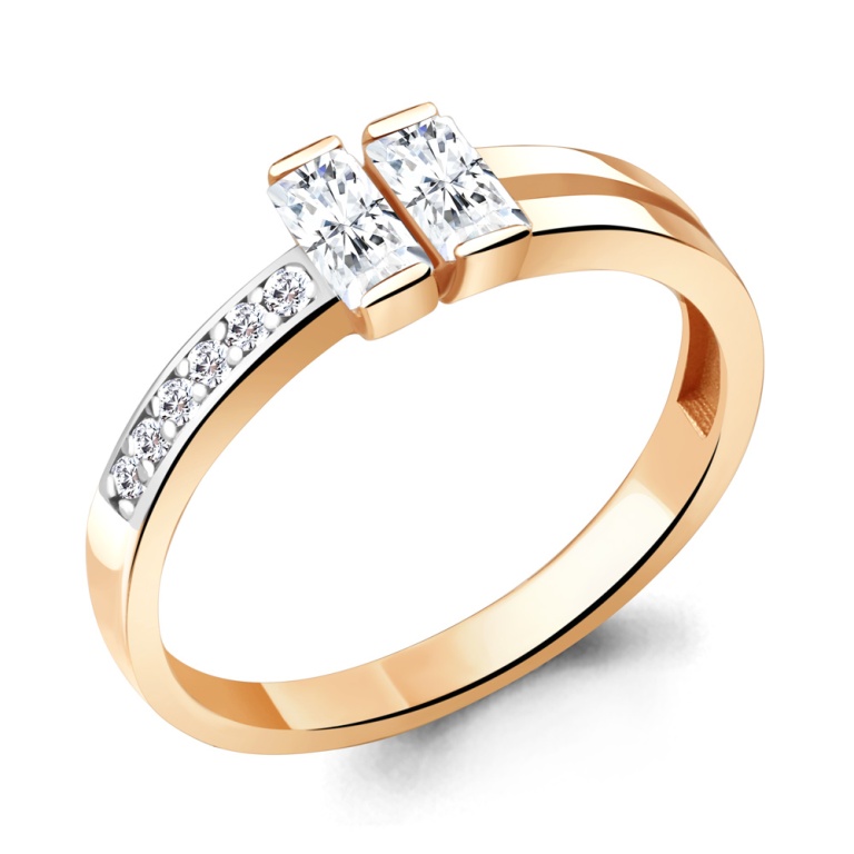 Кольцо из красного золота 585 пробы 68698А