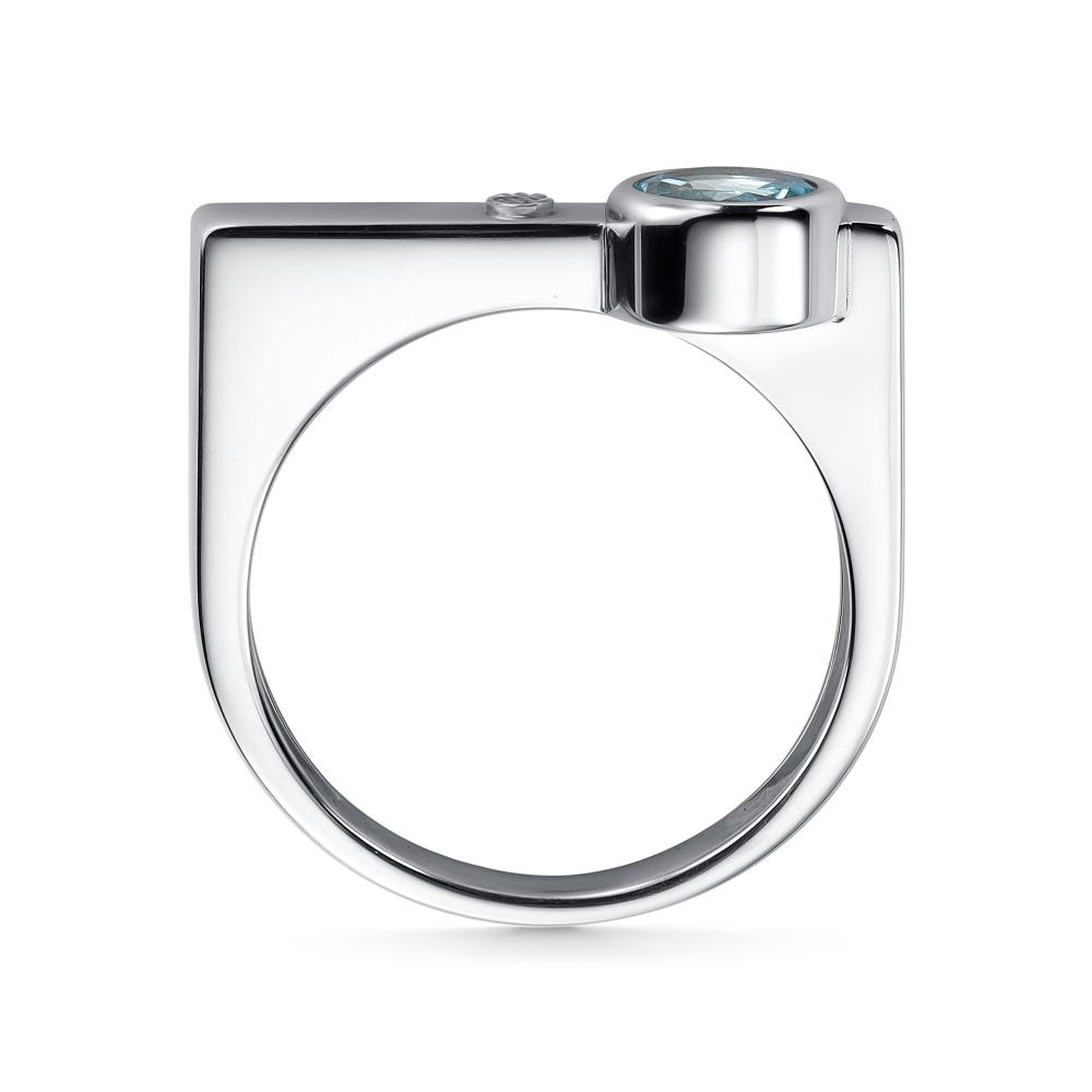 Кольцо из родированого серебра 925 пробы 01-4033/БРТБ-00 и бриллиантом