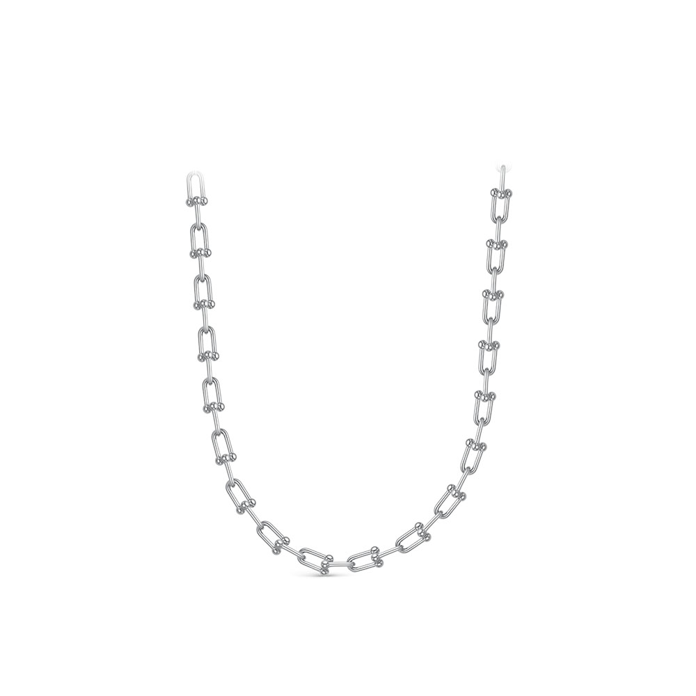 Колье из родированого серебра 925 пробы с770006