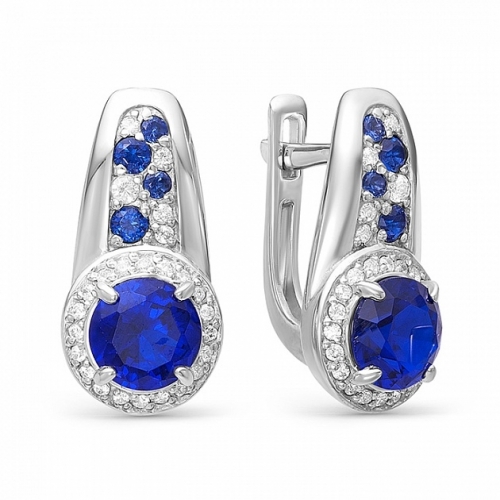 Серьги из серебра 02-0458/00КЦ-00