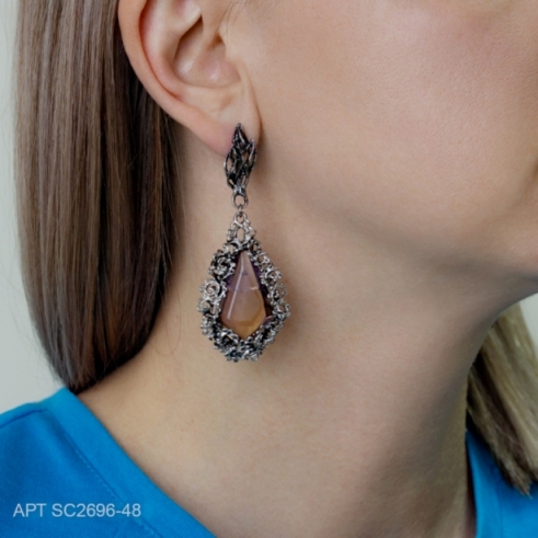 Серьги из серебра SC2696-48