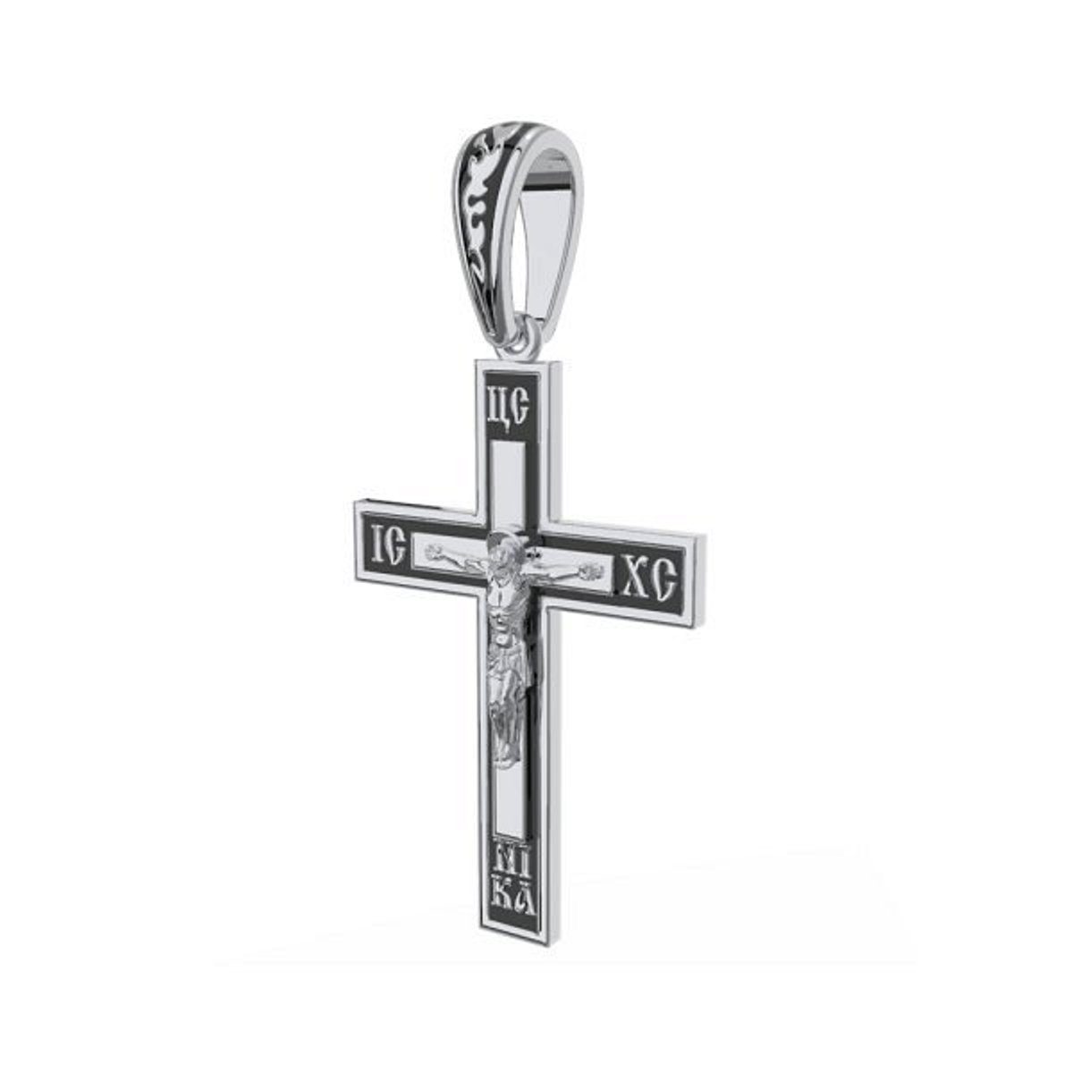 Крест из родированого серебра 925 пробы 0800184-00875