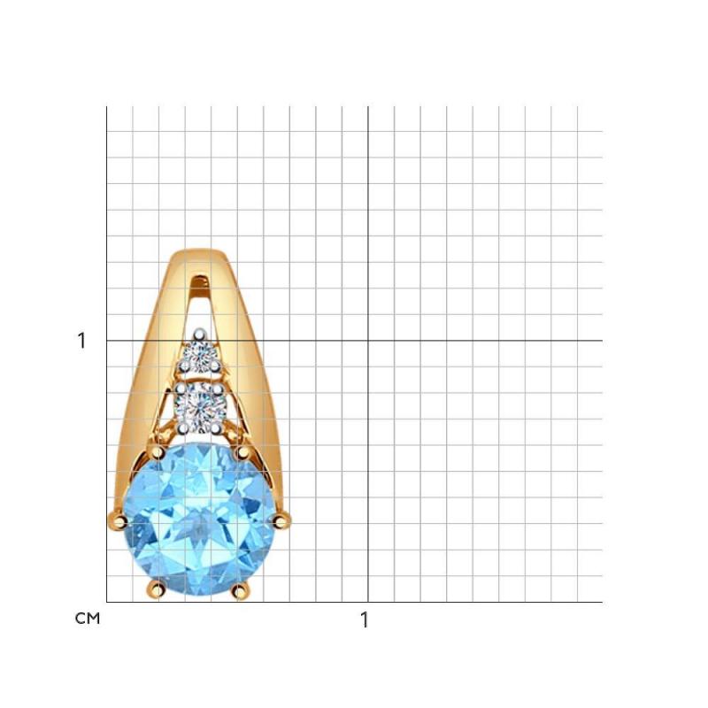 Подвеска из красного золота 585 пробы 731356