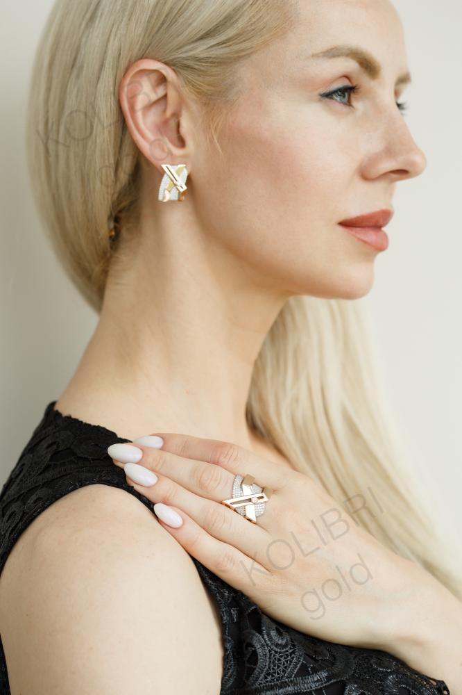 Серьги из золота кл3133а