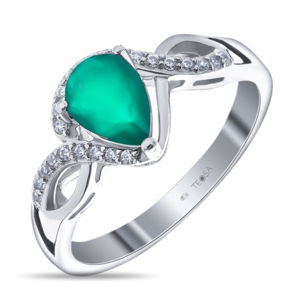 Кольцо из родированого серебра 925 пробы R-DRGR00671-AG