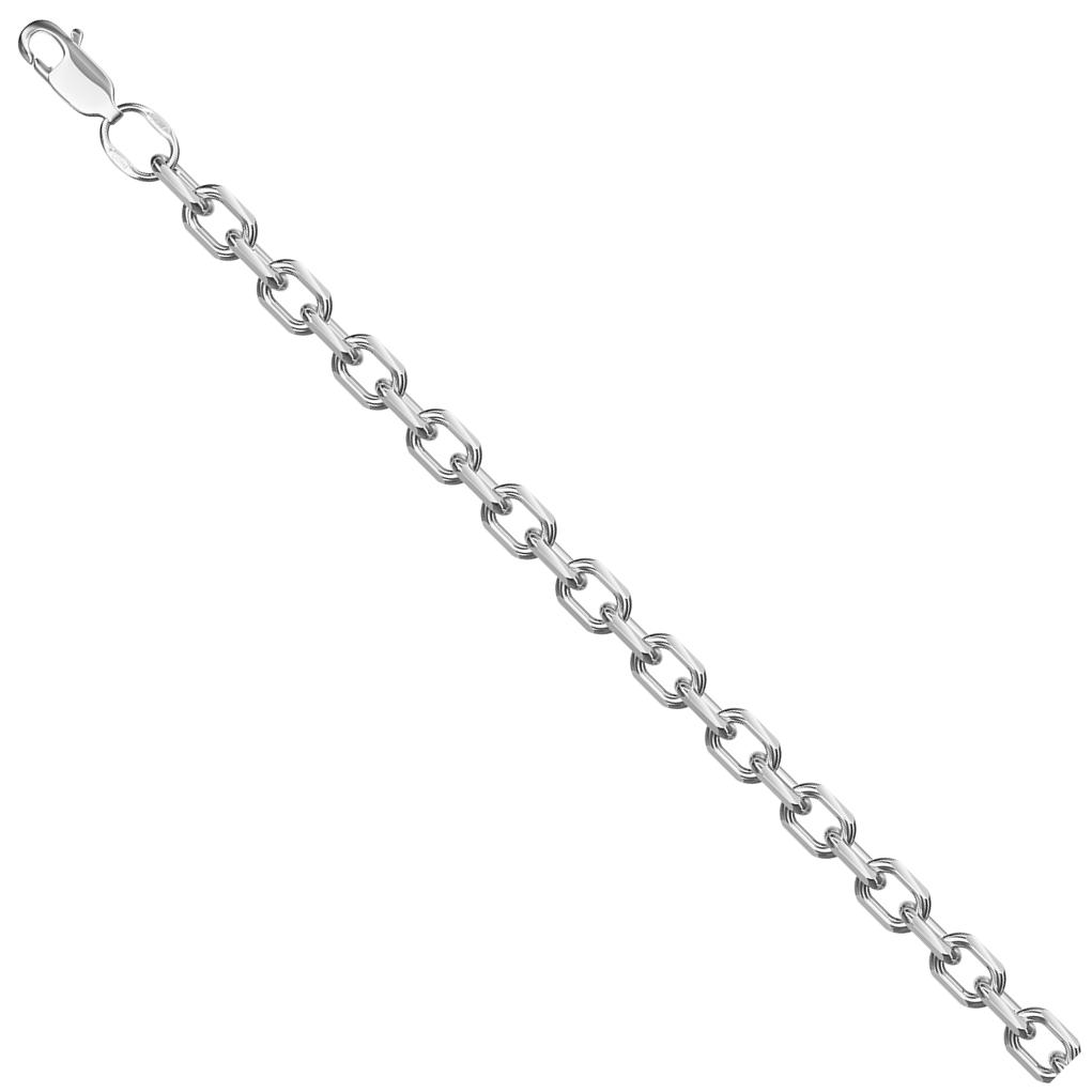 Цепь из родированого серебра 925 пробы НЦ22-206-3 д. 1,2  , плетение: ролло с удлиненным звеном