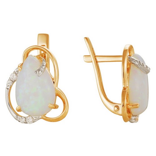 Серьги женские из красного золота 585 пробы кл800а-15