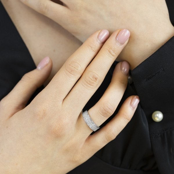 Кольцо из родированого серебра 925 пробы 1100577-00775