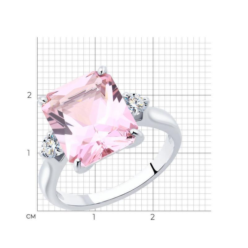 Кольцо из родированого серебра 925 пробы 92011271