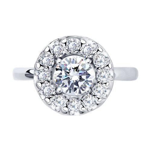 Кольцо из родированого серебра 925 пробы 89010013