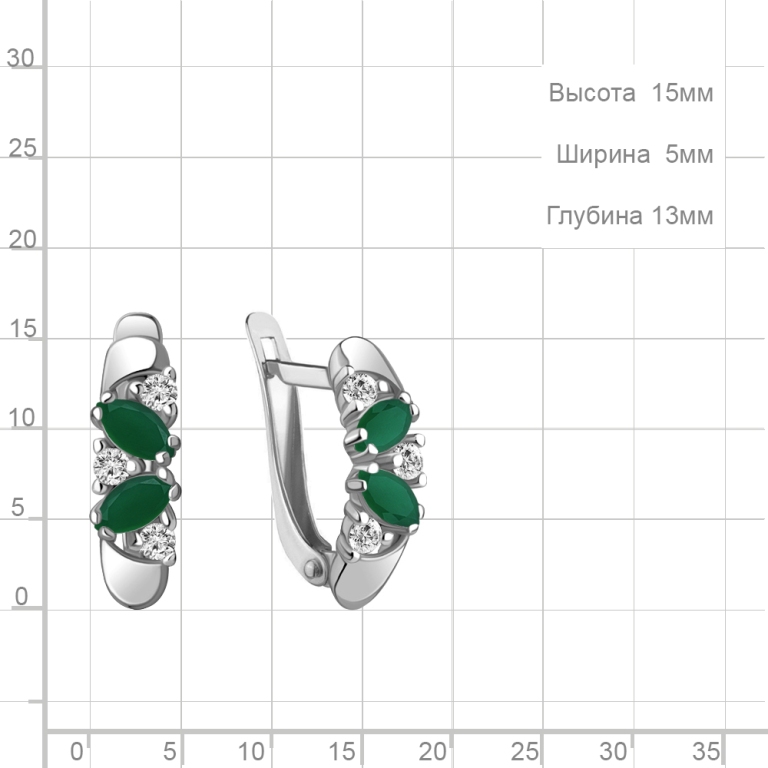 Серьги из серебра 4926809А