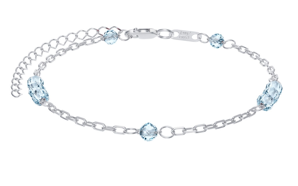 Браслет из родированого серебра 925 пробы НБ22-429К6-3 д. 0,5  , плетение: форцатина рада