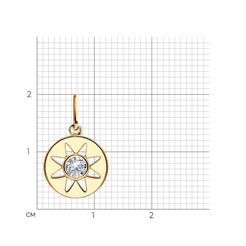 Подвеска из позолоченого серебра 925 пробы 93030411