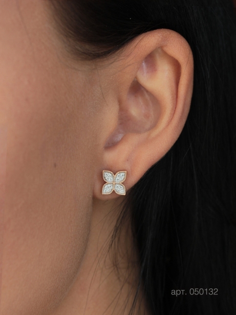 Пусеты из золота 585 пробы 050132