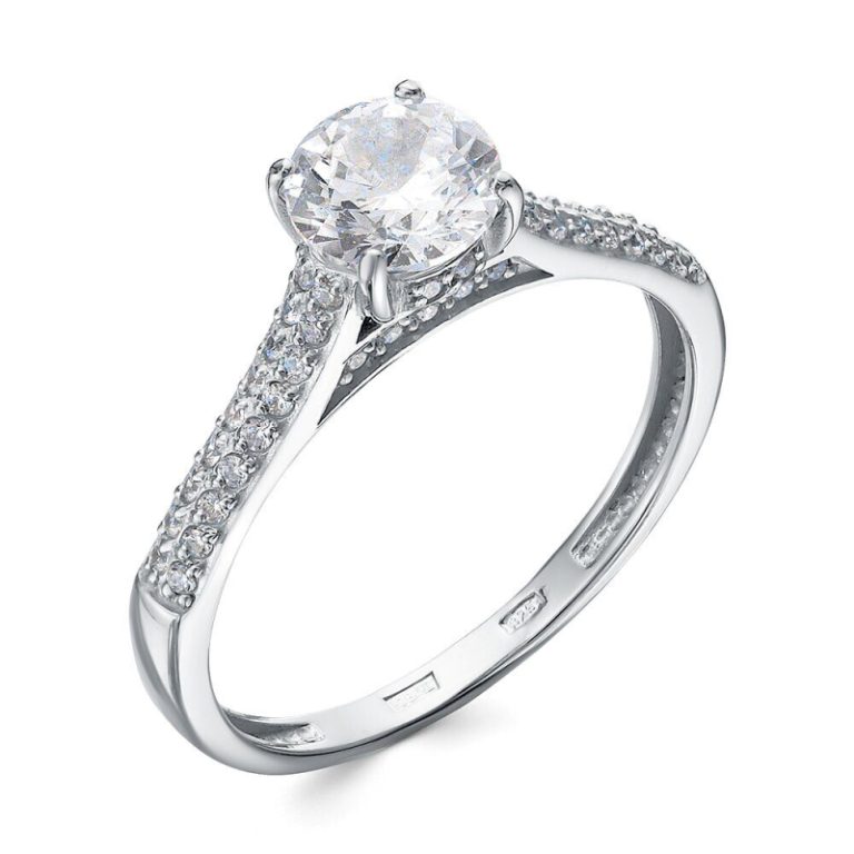 Кольцо из родированого серебра 925 пробы 3101018716