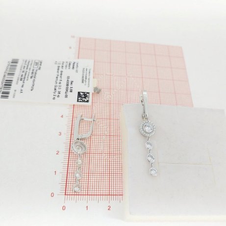 Серьги из серебра 02-4008/00КЦ-00