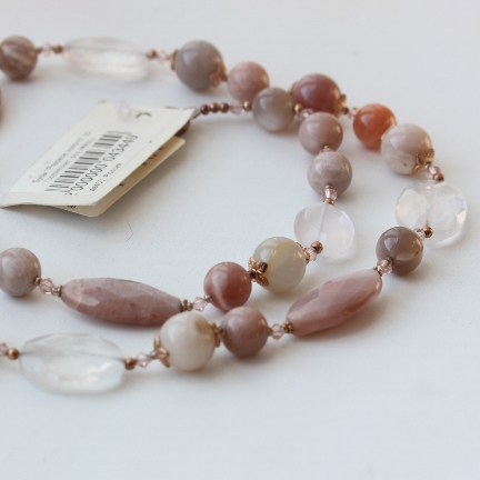 Бусы дв400 Розовое золото