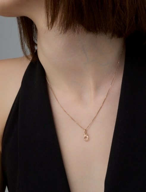 Подвеска из красного золота 585 пробы 34217-100 с бриллиантом