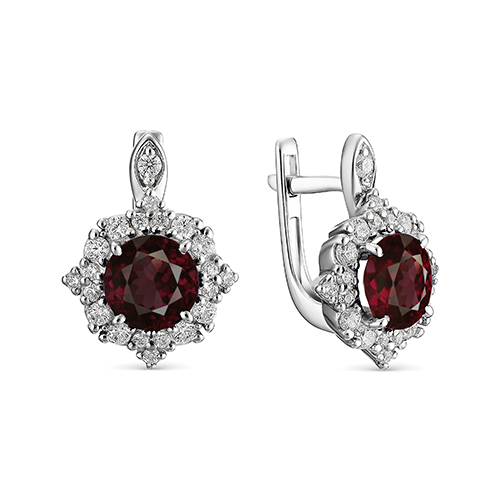 Серьги из серебра 02-1345/00ГР-00