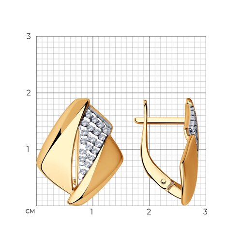 Серьги из серебра 93-120-00681-1