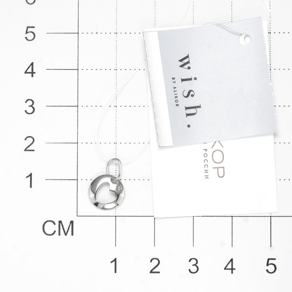 Подвеска из родированого серебра 925 пробы 03-3752/000Б-00 с бриллиантом