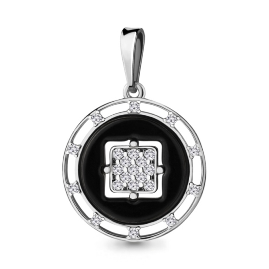 Подвеска из родированого серебра 925 пробы 24294А