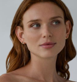 Серьги протяжки из красного золота 585 пробы НС12-1827