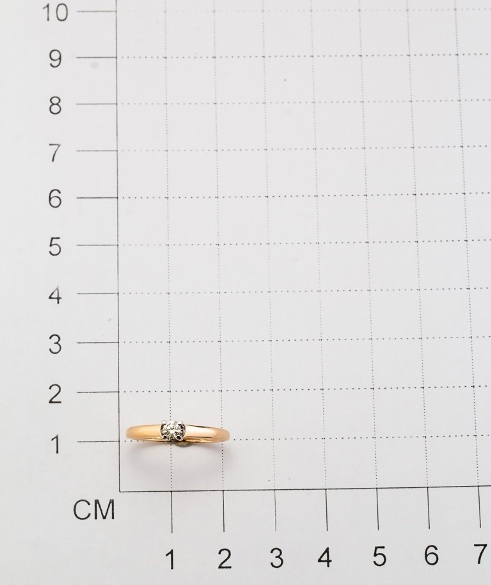 Кольцо из красного золота 585 пробы 13997-100 с бриллиантом