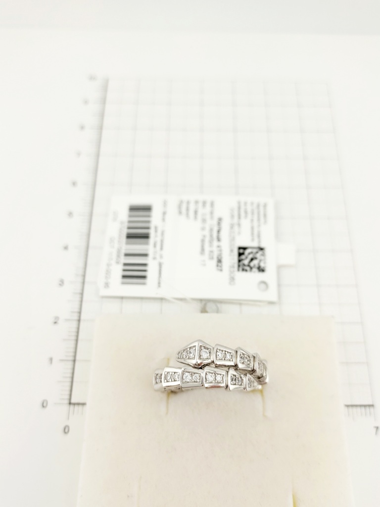 Кольцо из родированого серебра 925 пробы с110627